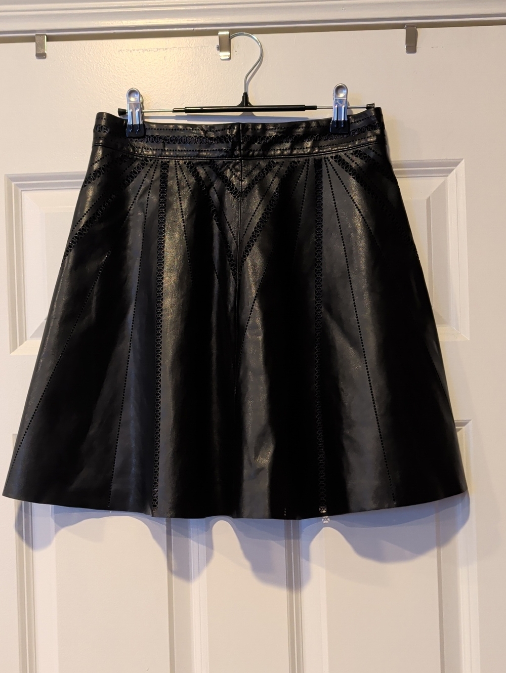 Parker Black 100% Leather Skirt